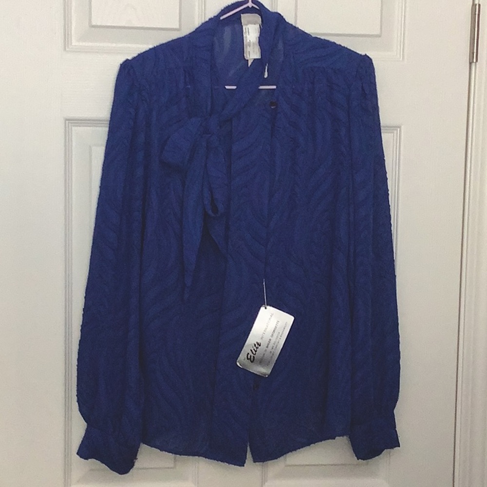 BNWT. Vintage ELITE sheer Georgette Blouse
Size 10